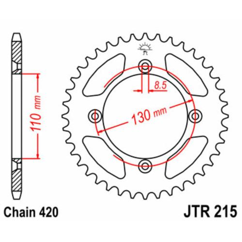 Kit cadena JT 420HDR (15-55-124)