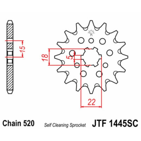 Kit cadena JT 520HDR (12-47-110)