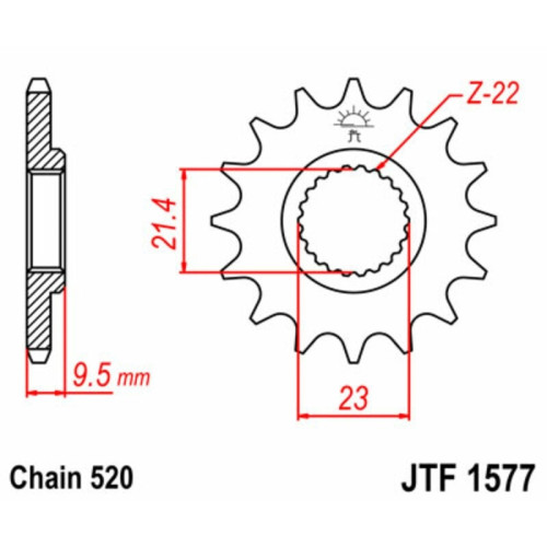 Kit cadena JT 520HDS (15-47-114)
