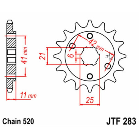Kit cadena JT 520X1R (14-45-104)