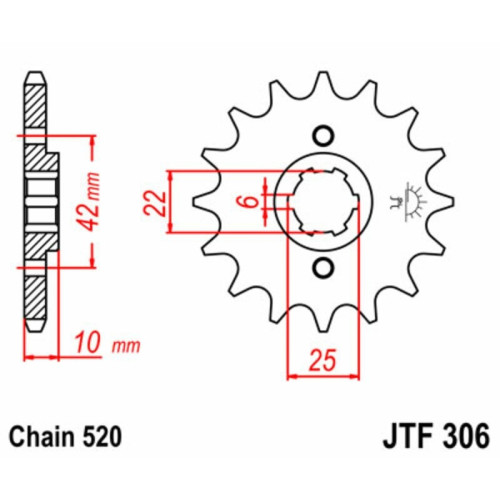 Kit cadena JT 520X1R (15-45-104)
