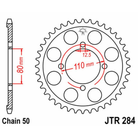Kit cadena JT 530X1R (16-40-104)