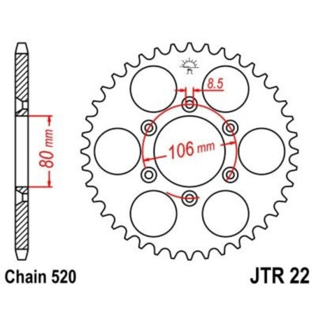 Kit cadena JT 520HDR (16-45-112)