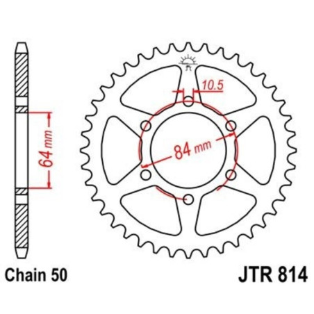 Kit cadena JT 530X1R (15-40-104)