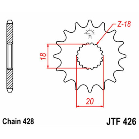 Kit cadena JT 428HDR (14-42-114)