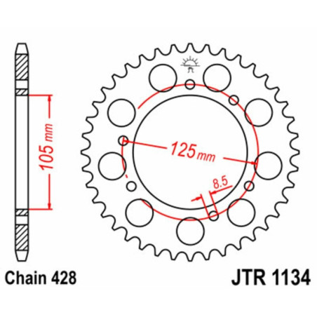 Kit cadena JT 428HDR (14-48-126)