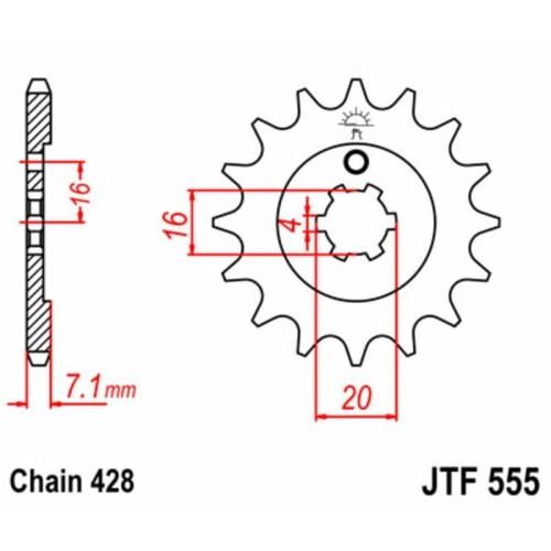 Kit cadena JT 428HDR (14-48-118)