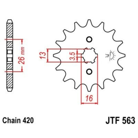 Kit cadena JT 420HDR (14-39-96)