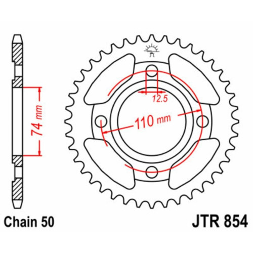Kit cadena JT 530X1R (16-39-104)