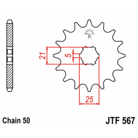 Kit cadena JT 530X1R (16-39-104)