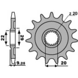 Piñón PBR acero estándar 2146 - 520 2