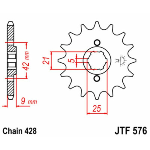 Kit cadena JT 428HDR (19-52-128)