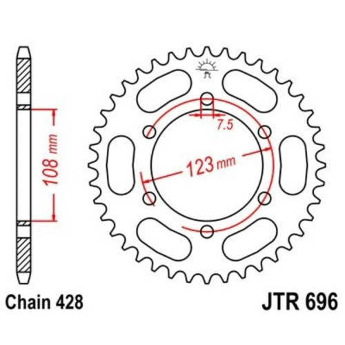 Kit cadena JT 428HDR (15-50-130)