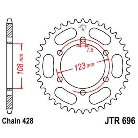 Kit cadena JT 428HDR (15-50-130)