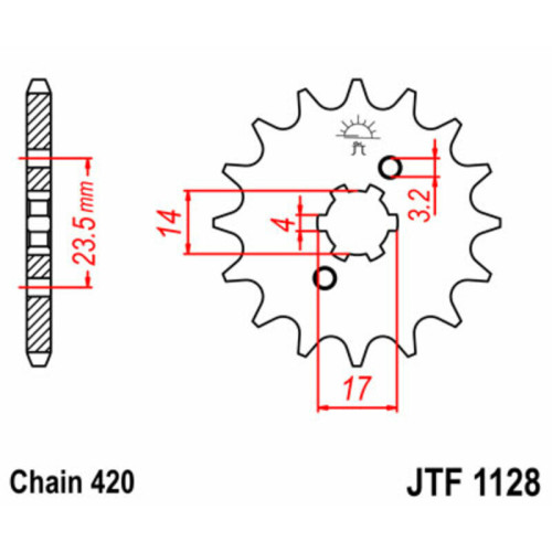 Kit cadena JT 420HDR (11-53-132)