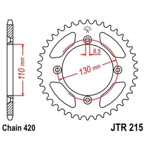 Kit cadena JT 420HDR (15-50-124)