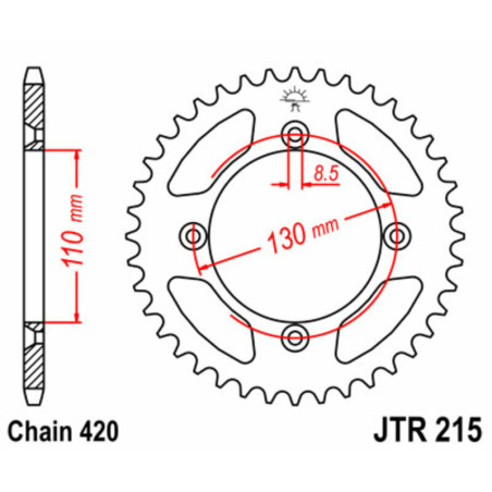 Kit cadena JT 420HDR (15-55-128)