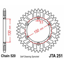 Kit cadena JT 520HDS (14-51-114) 2