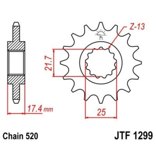 Kit cadena JT 520X1R (14-41-114)