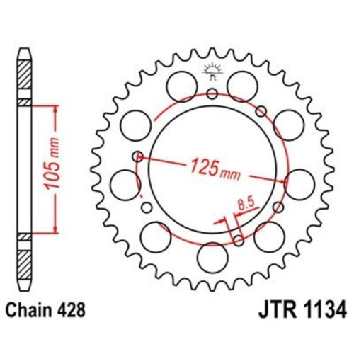 Kit cadena JT 428HDR (14-51-130)