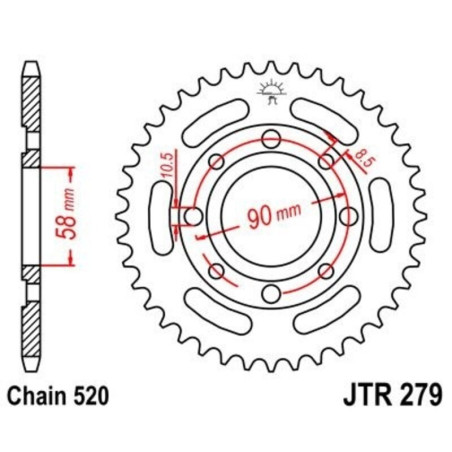 Kit cadena JT 520HDR (13-38-100)