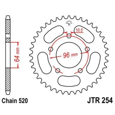 Kit cadena JT 520HDR (13-50-106)