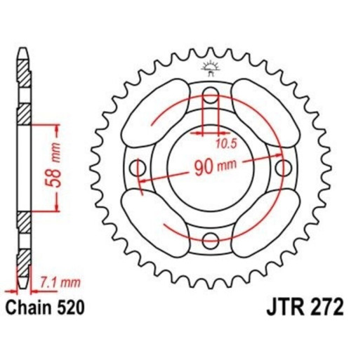 Kit cadena JT 520HDR (14-31-104)