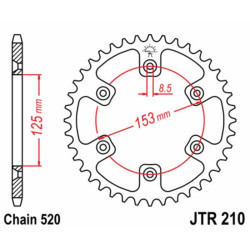 Kit cadena JT 520HDR (13-49-116) 2