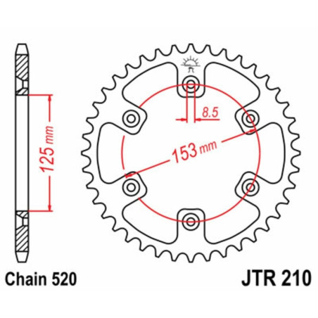 Kit cadena JT 520HDR (13-49-112)