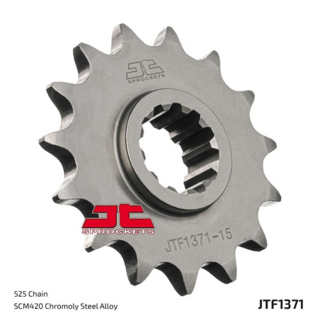 Kit cadena JT 525X1R (15-42-110) Piñon con goma reductora de ruido