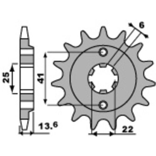 Piñón PBR acero estándar 293 - 525