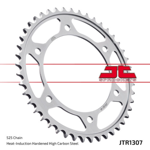 Kit cadena JT 525X1R (16-45-112) Piñon con goma reductora de ruido