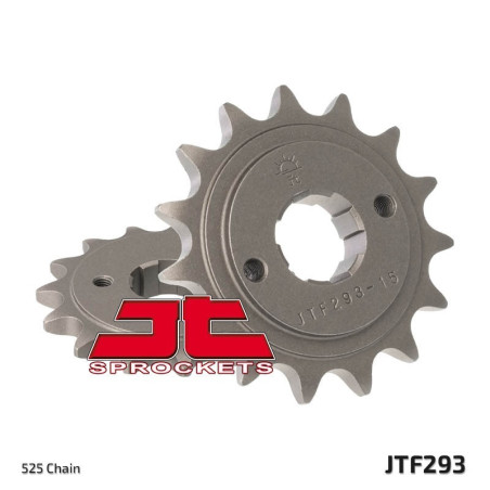 Kit cadena JT 525X1R (15-47-118) Corona reforzada de zinc negro