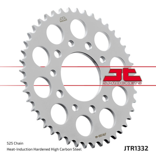 Kit cadena JT 525X1R (15-40-112) Corona reforzada de zinc negro