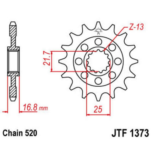 Kit cadena JT 520X1R (17-39-112)