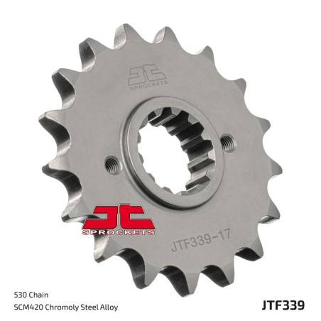 Kit cadena JT 530X1R (17-43-108) Corona reforzada de zinc negro