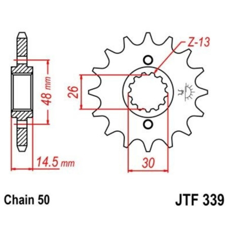 Kit cadena JT 530X1R (16-43-116)