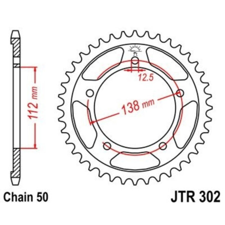 Kit cadena JT 530X1R (16-43-114)