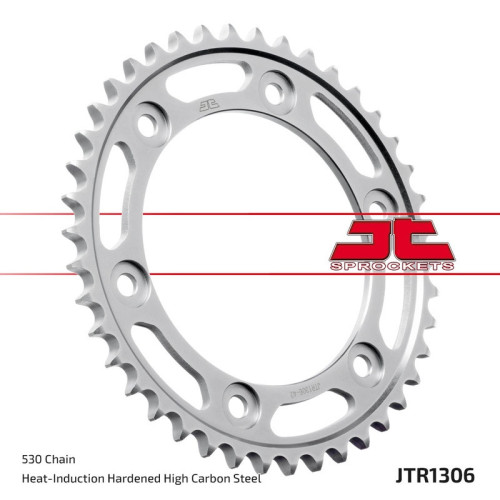 Kit cadena JT 530X1R (16-42-108) Corona reforzada de zinc negro