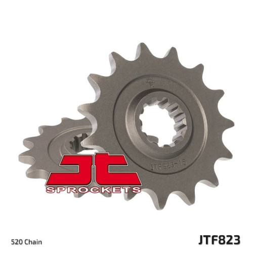 Kit cadena JT 520X1R (15-45-114) Corona reforzada de zinc negro