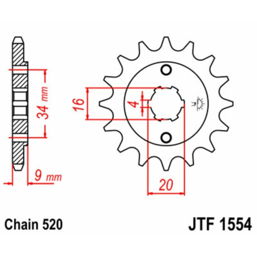 Kit cadena JT 520HDR (14-46-112)