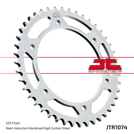 Kit cadena JT 525X1R (15-44-108) Piñon con goma reductora de ruido