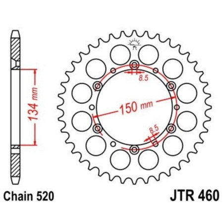 Kit cadena JT 520HDR (14-39-104)