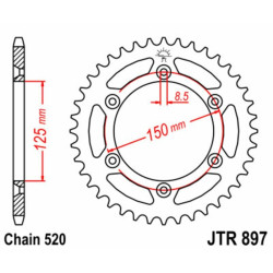 Kit cadena JT 520X1R (14-42-114) 2