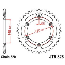 Kit cadena JT 520HDR (14-50-116) 2