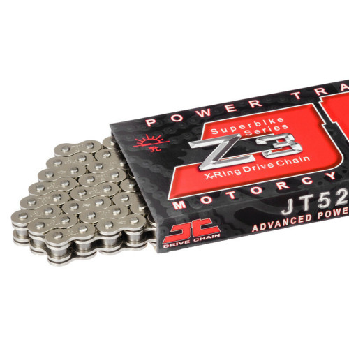 Cadena JT DRIVE CHAIN 525 Z3 - Retenes X-Ring - Enganche tipo remache