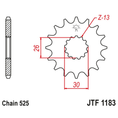 Kit cadena JT 525X1R (18-42-112)