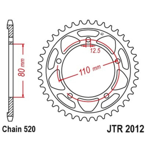 Kit cadena JT 520X1R (18-42-112) Conversion 520