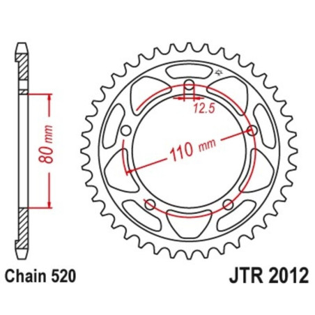 Kit cadena JT 520X1R (18-42-112) Conversion 520