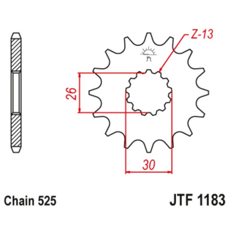 Kit cadena JT 525X1R (18-43-104)